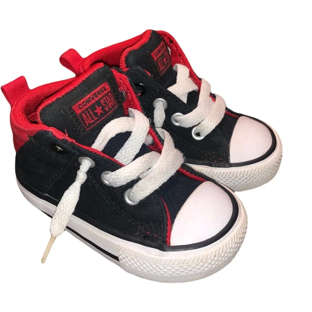Converse All Star Black & Red Canvas Shoes